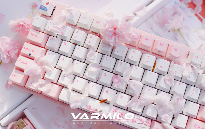 Sakura themed Custom Mechanical Keyboard - ayanawebzine.com